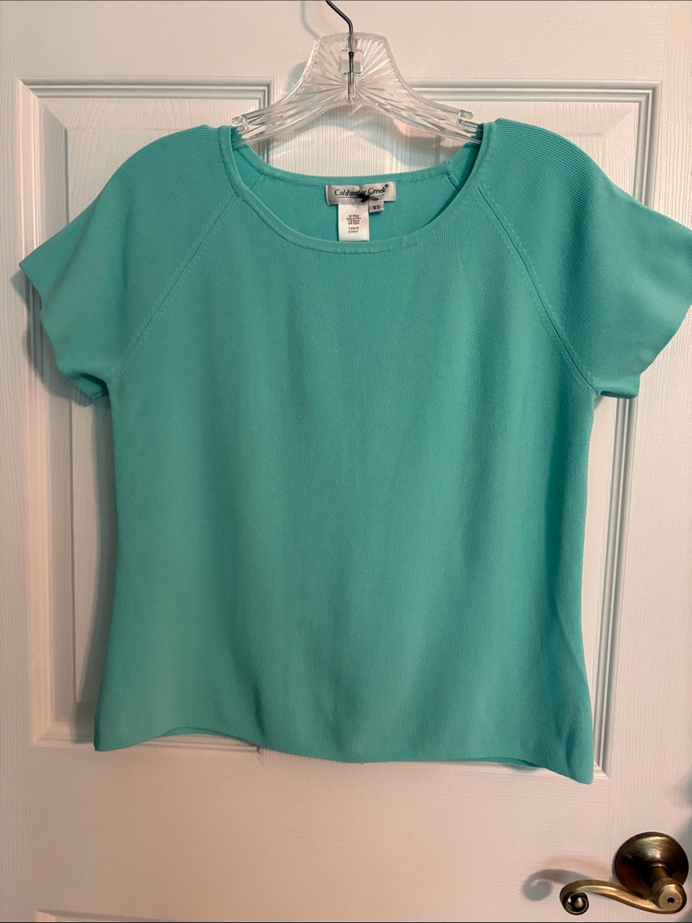 Coldwater Creek Turquoise Short Sleeve Top